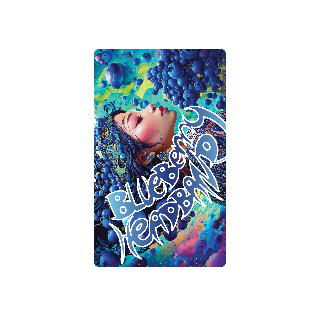 Exotics Blueberry Headband cannabis hybrid strain label artwork
