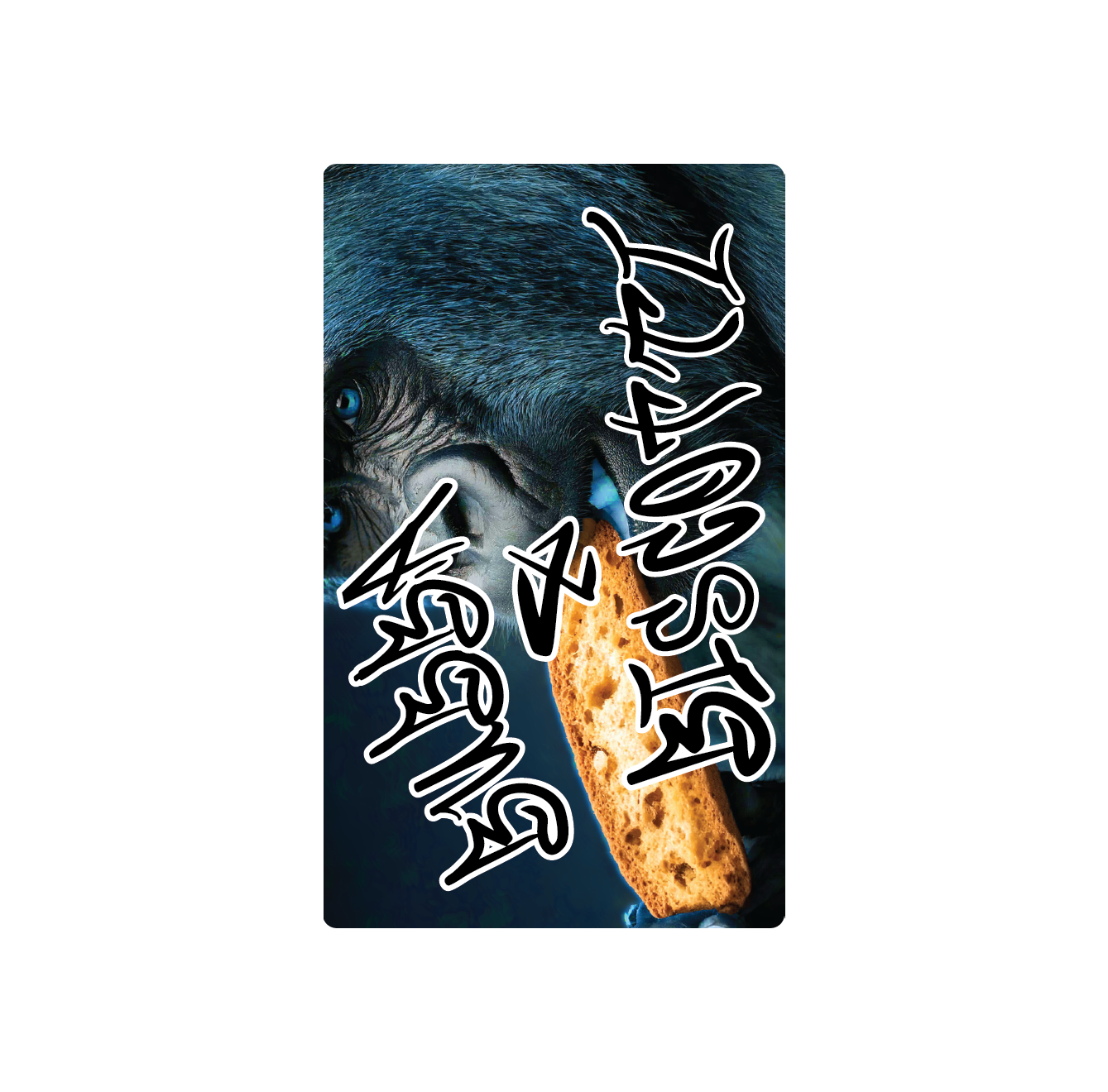 Exotics Bubba x Biscotti cannabis hybrid strain label artwork