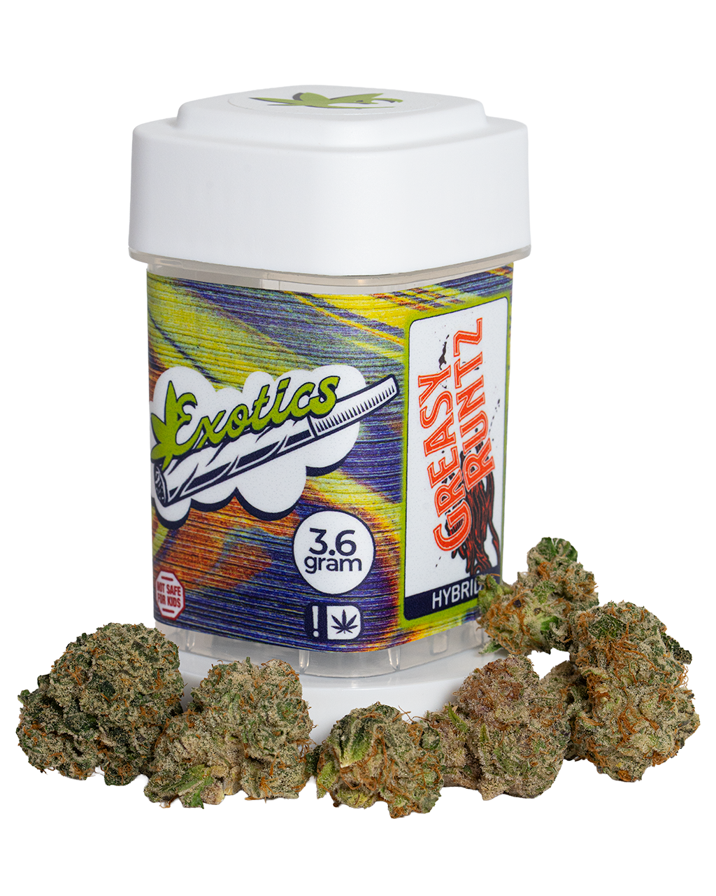 Exotics Greasy Runtz cannabis hybrid strain