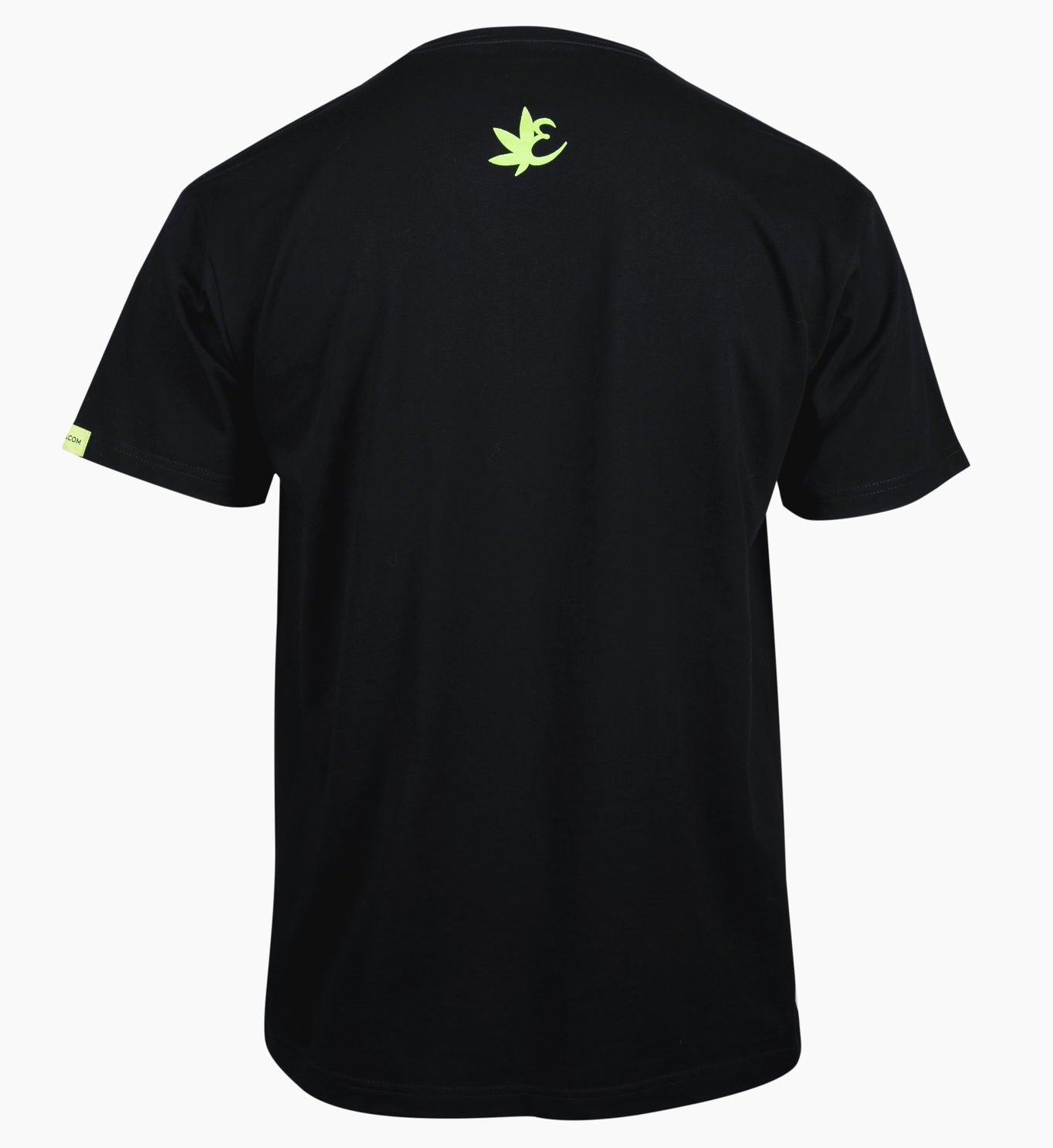 Black Exotics tee t-shirt with green logo on back
