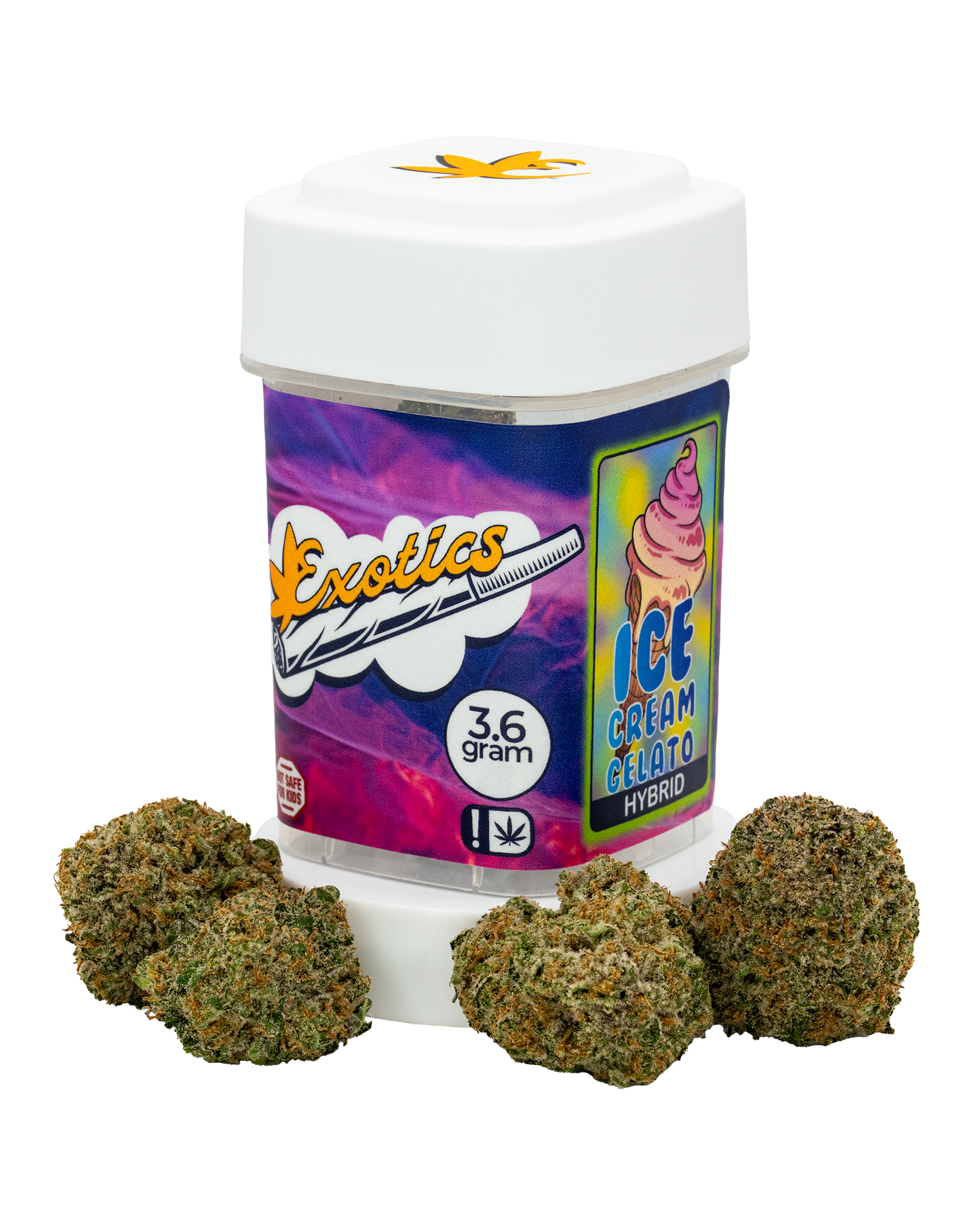 Exotics Ice Cream Gelato cannabis indica hybrid strain