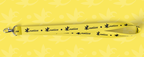Yellow Exotics logo lanyard