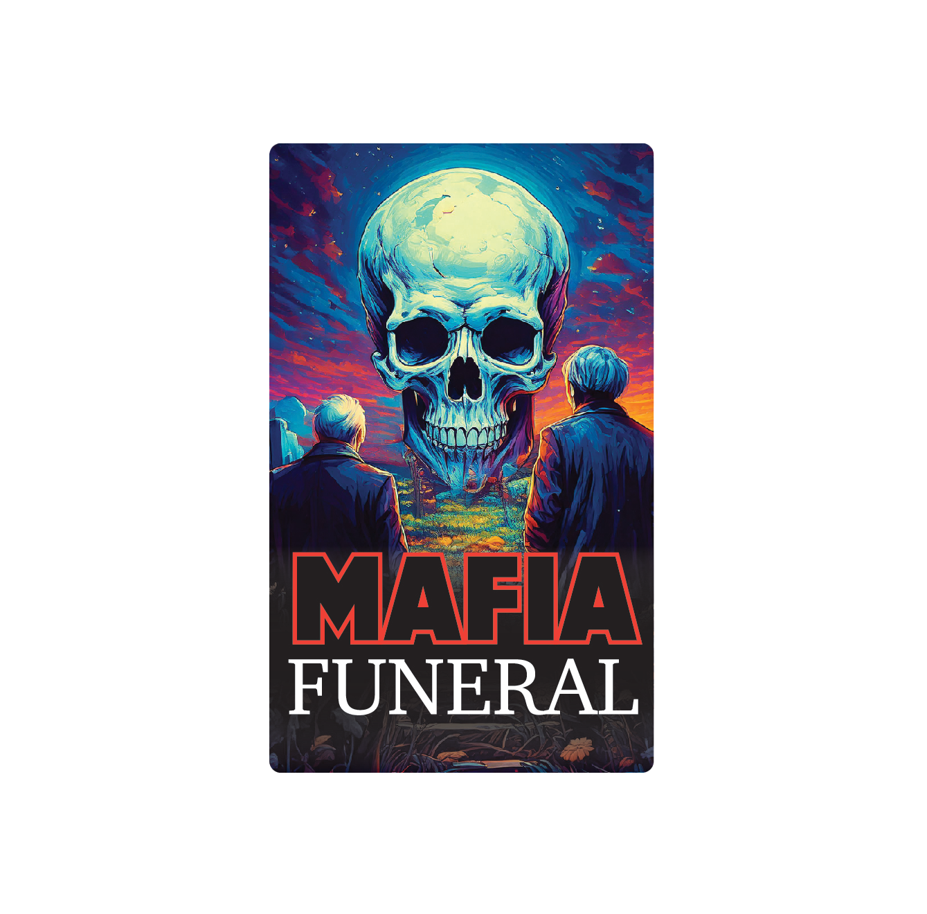 Exotics Mafia Funeral hybrid cannabis strain label artwork