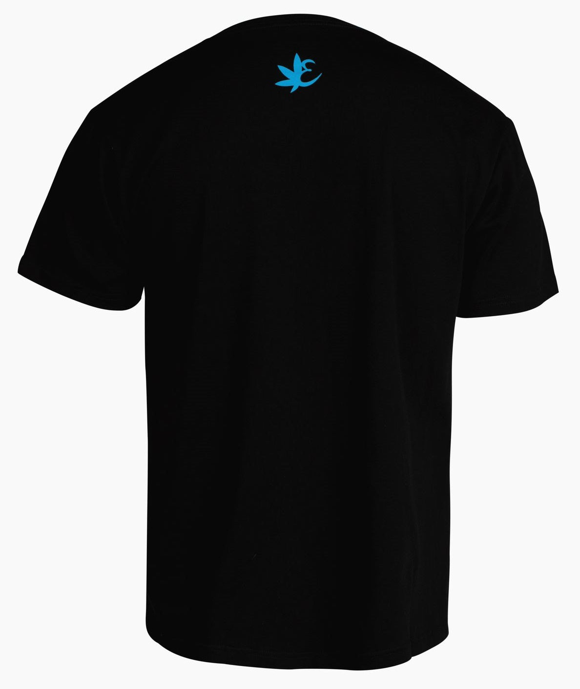 Back of black Michael Myers tee t-shirt with blue Exotics logo