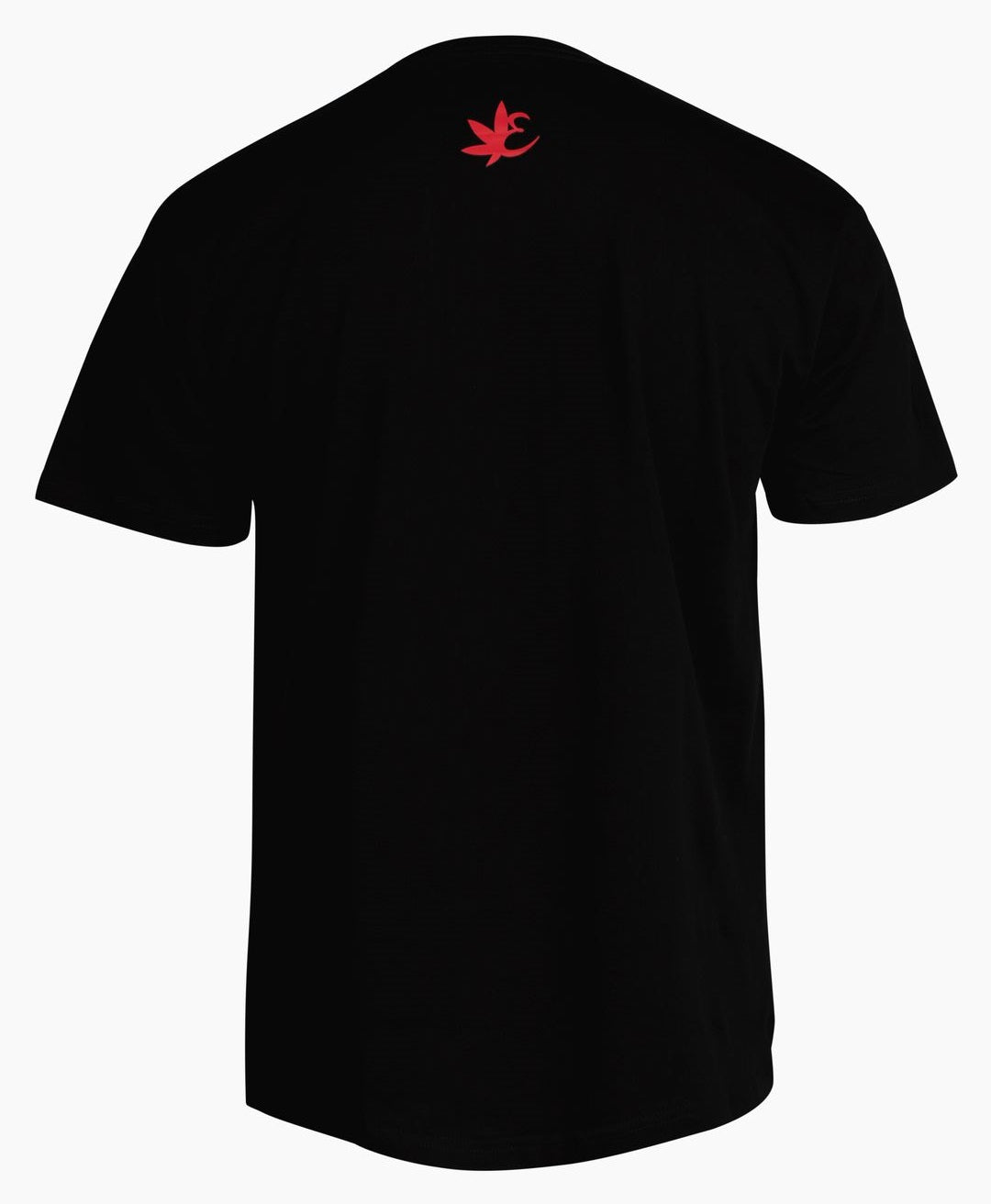 Back of black Michael Myers tee t-shirt with red Exotics logo