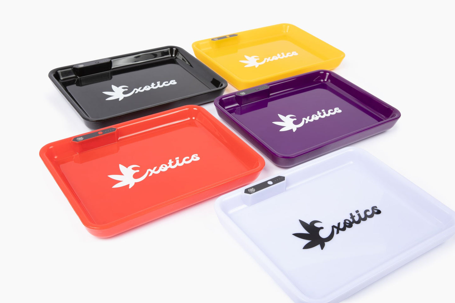 Exotics logo valet trays in multiple colors