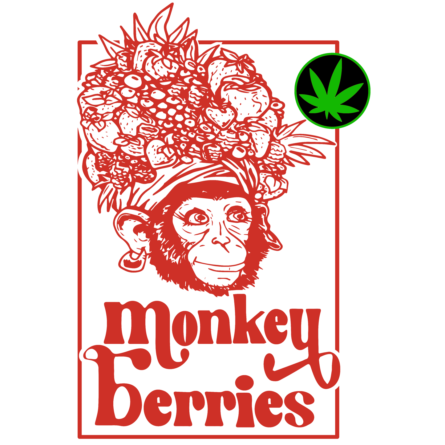 Red Exotics Monkey Berries design artwork