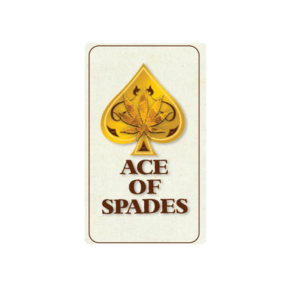 Exotics Ace of Spades cannabis indica strain label artwork