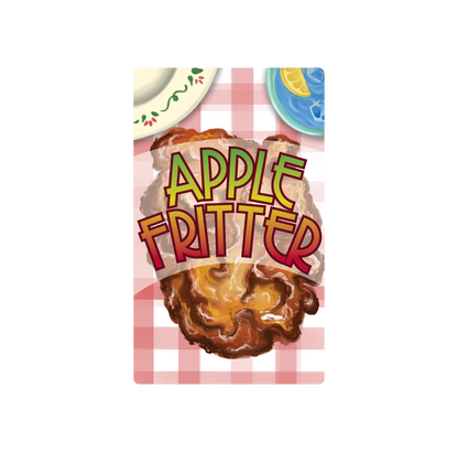 Exotics Apple Fritter cannabis hybrid strain label artwork