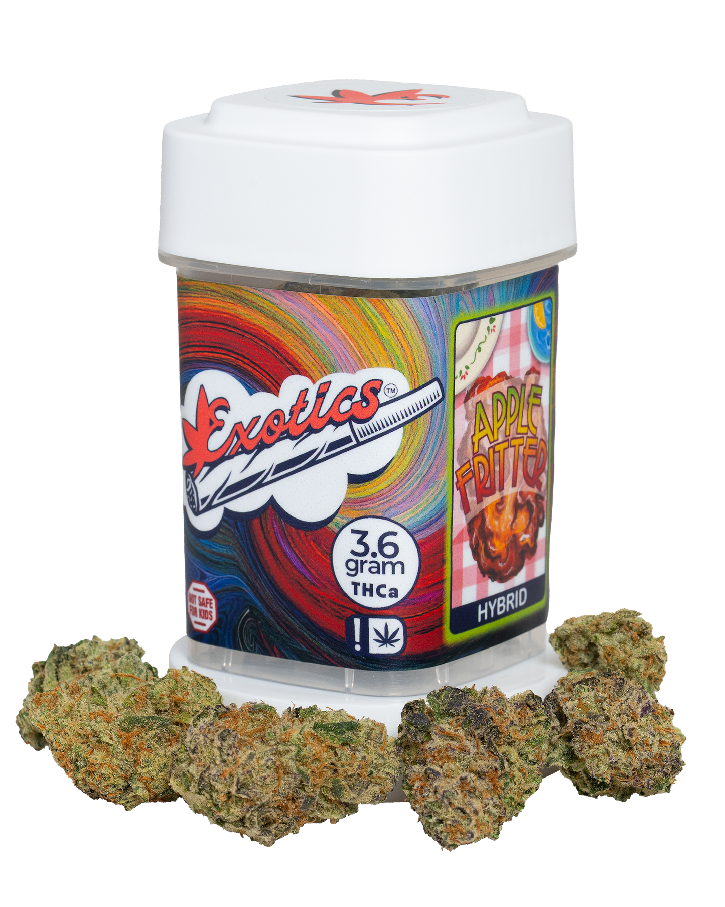 Exotics Apple Fritter cannabis hybrid strain