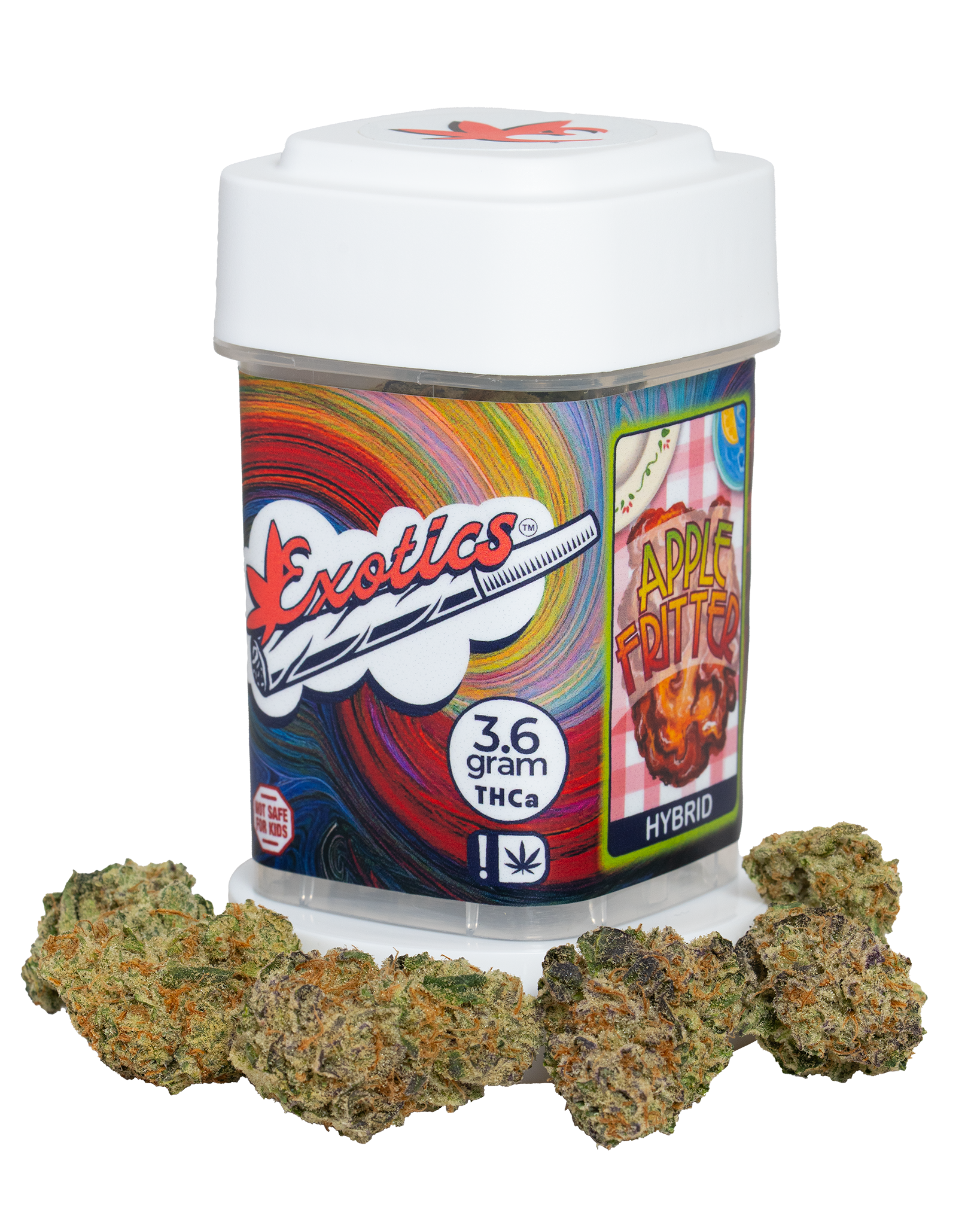 Exotics Apple Fritter cannabis hybrid strain