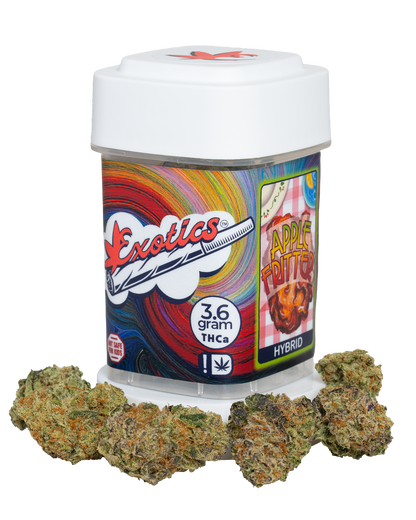 Exotics Apple Fritter cannabis hybrid strain