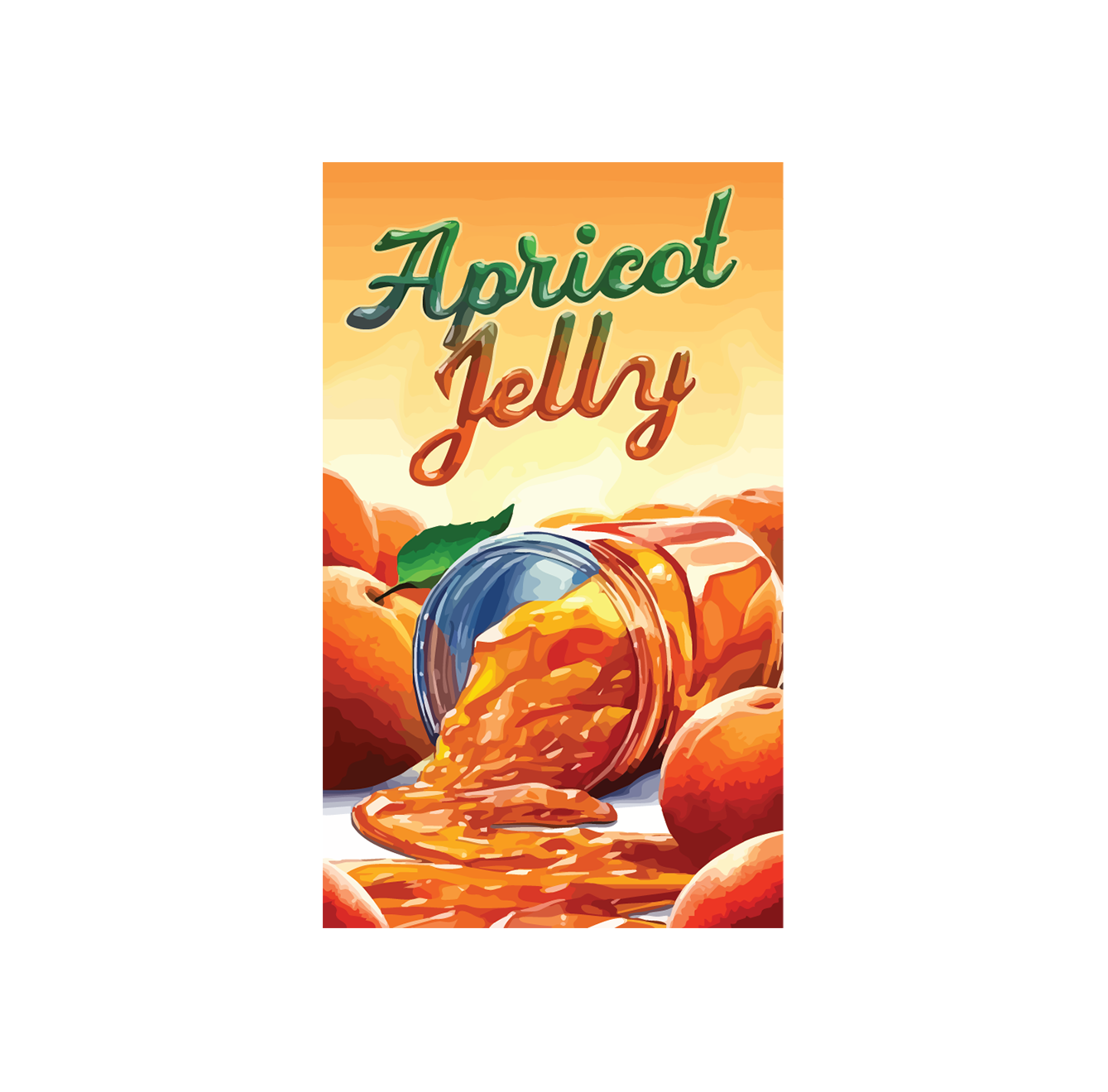 Exotics Apricot Jelly cannabis sativa strain label artwork