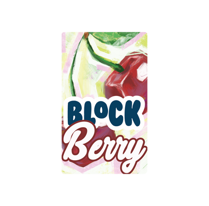 Exotics Block Berry cannabis hybrid strain label artwork