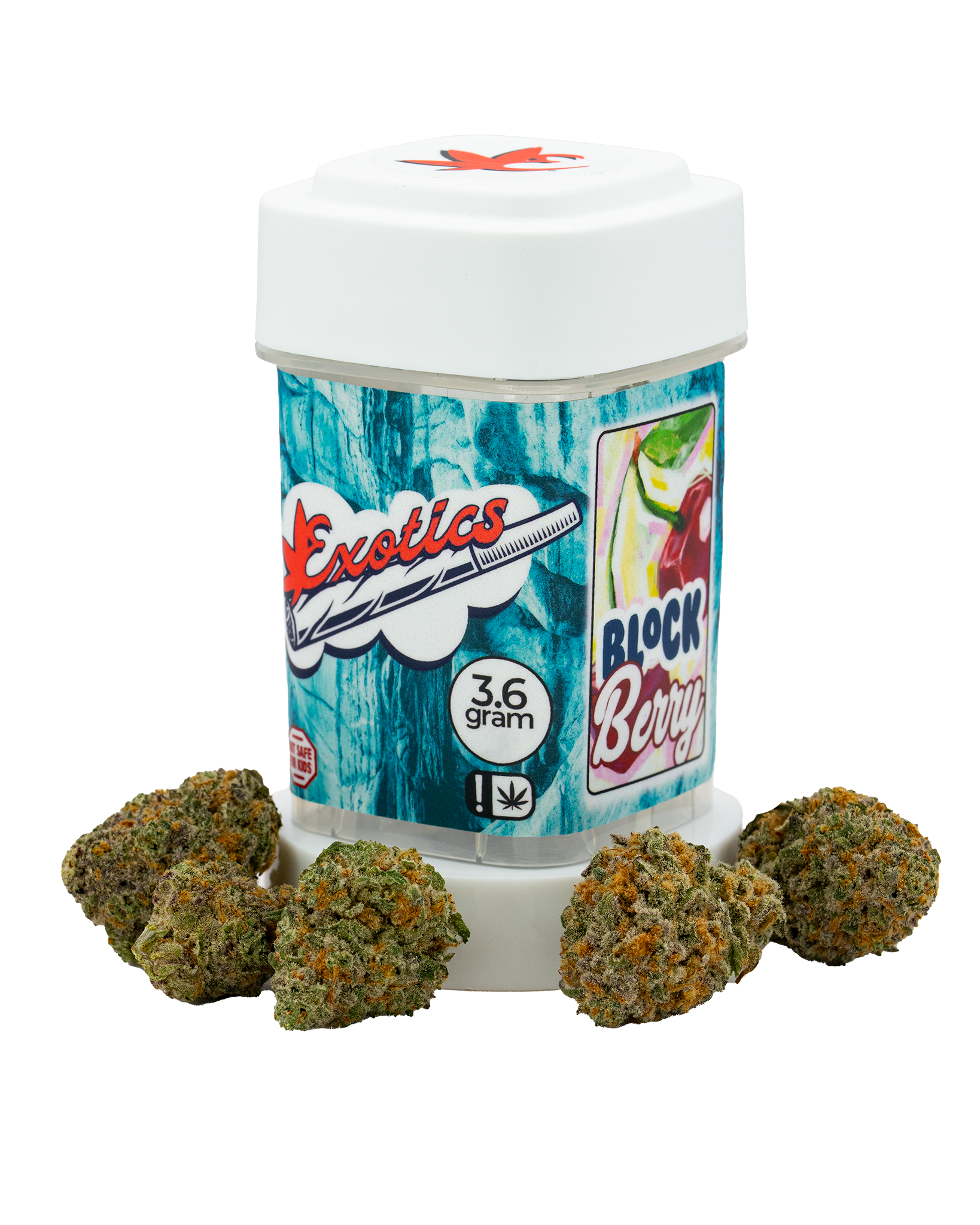 Exotics Block Berry cannabis hybrid strain