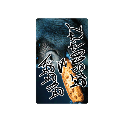 Exotics Bubba x Biscotti cannabis hybrid strain label artwork