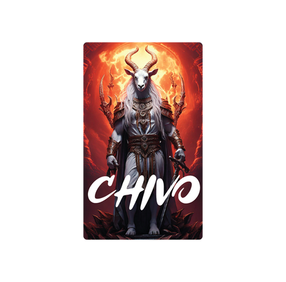 Exotics Chivo cannabis hybrid strain label artwork