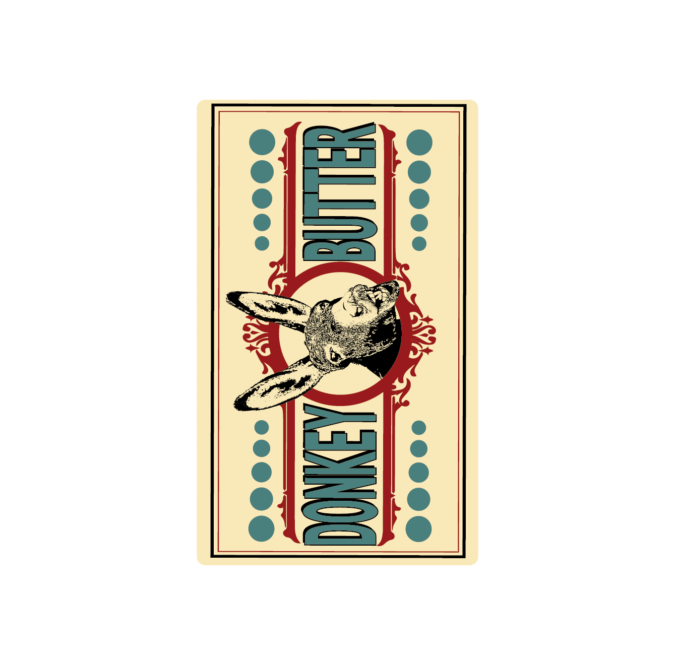 Exotics Donkey Butter cannabis indica hybrid strain label artwork