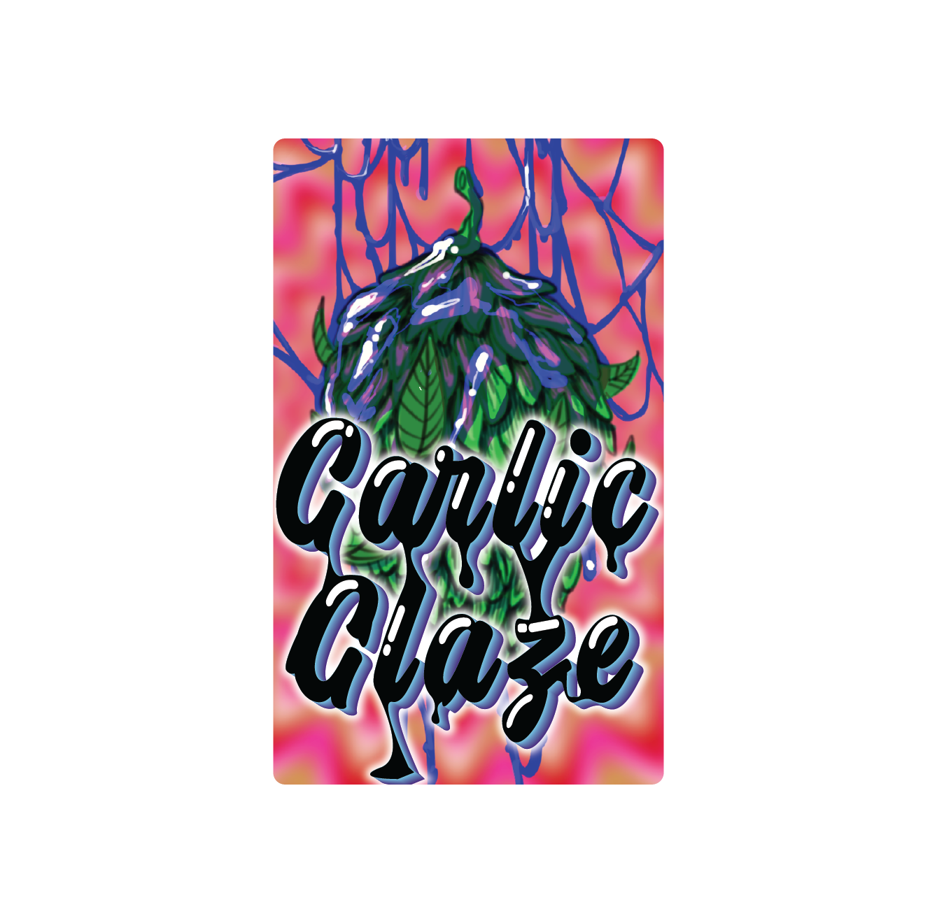 Exotics Garlic Glaze cannabis strain label artwork
