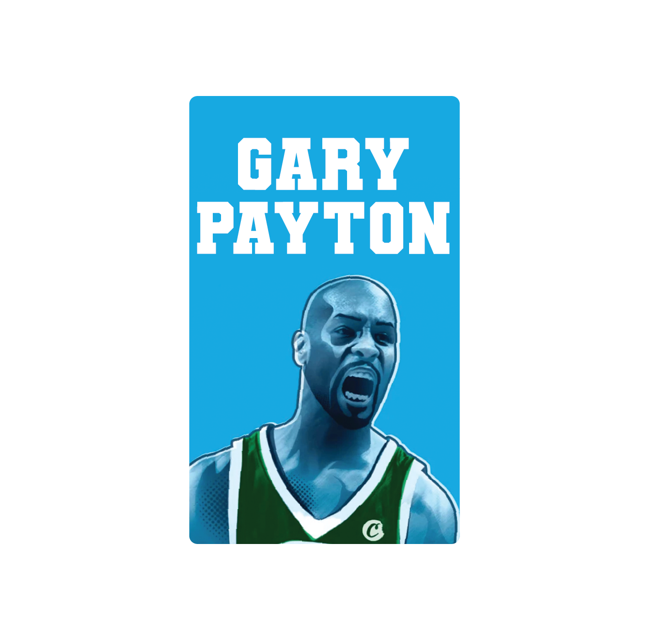 Exotics Gary Payton hybrid cannabis strain label artwork