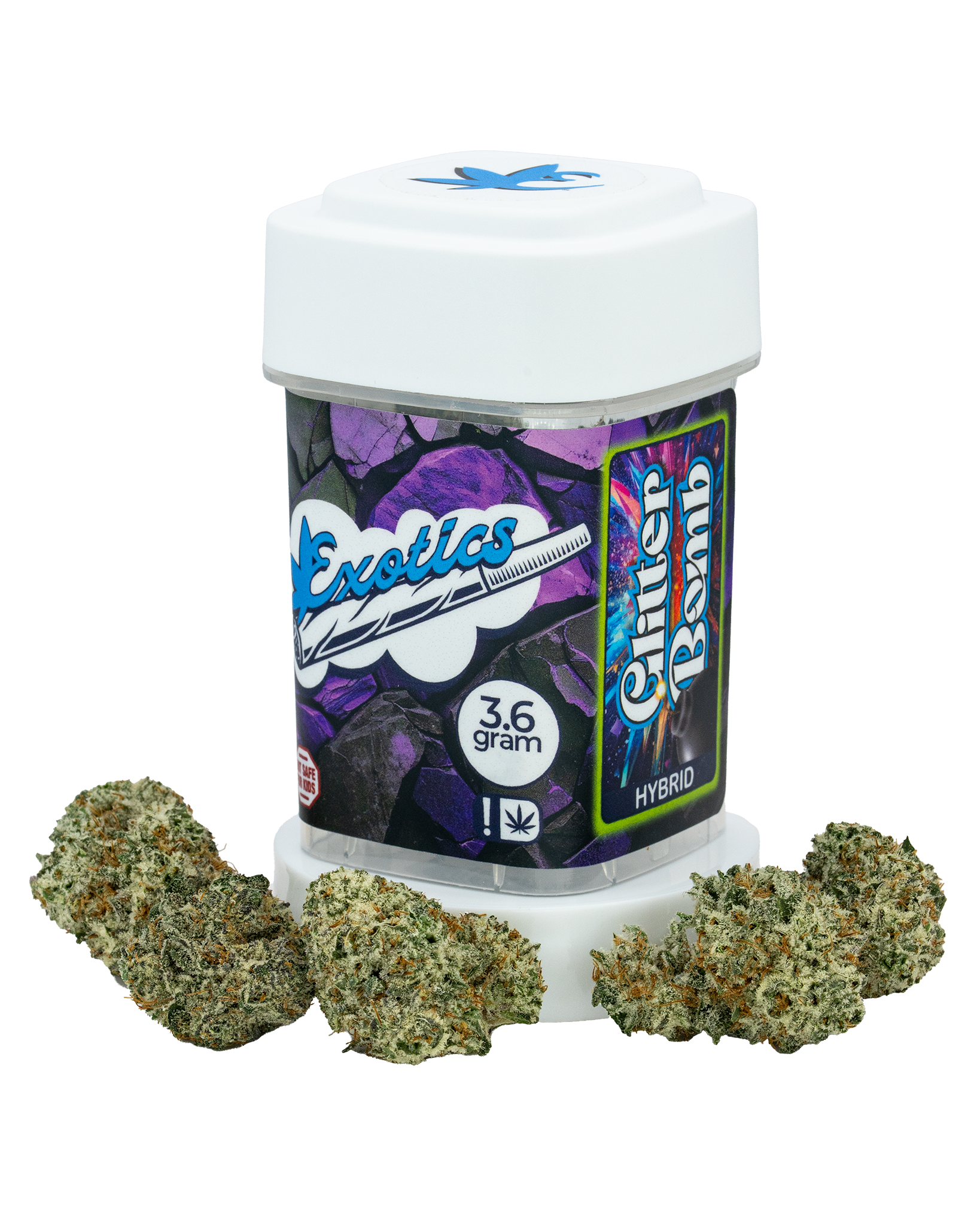 Exotics Glitter Bomb cannabis hybrid strain