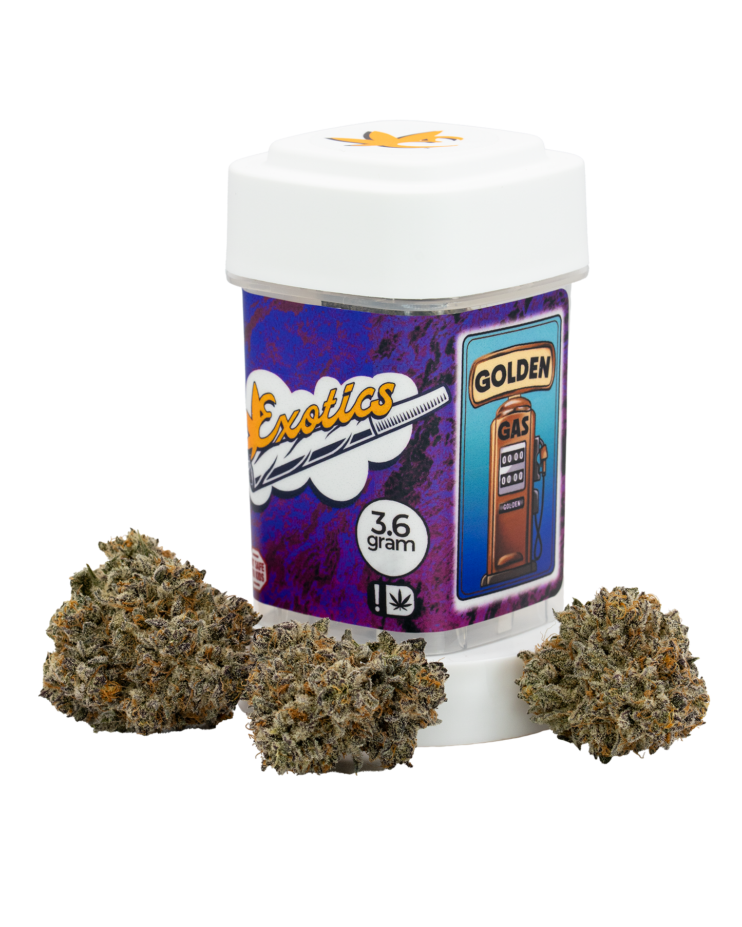 Exotics Golden Gas cannabis hybrid strain