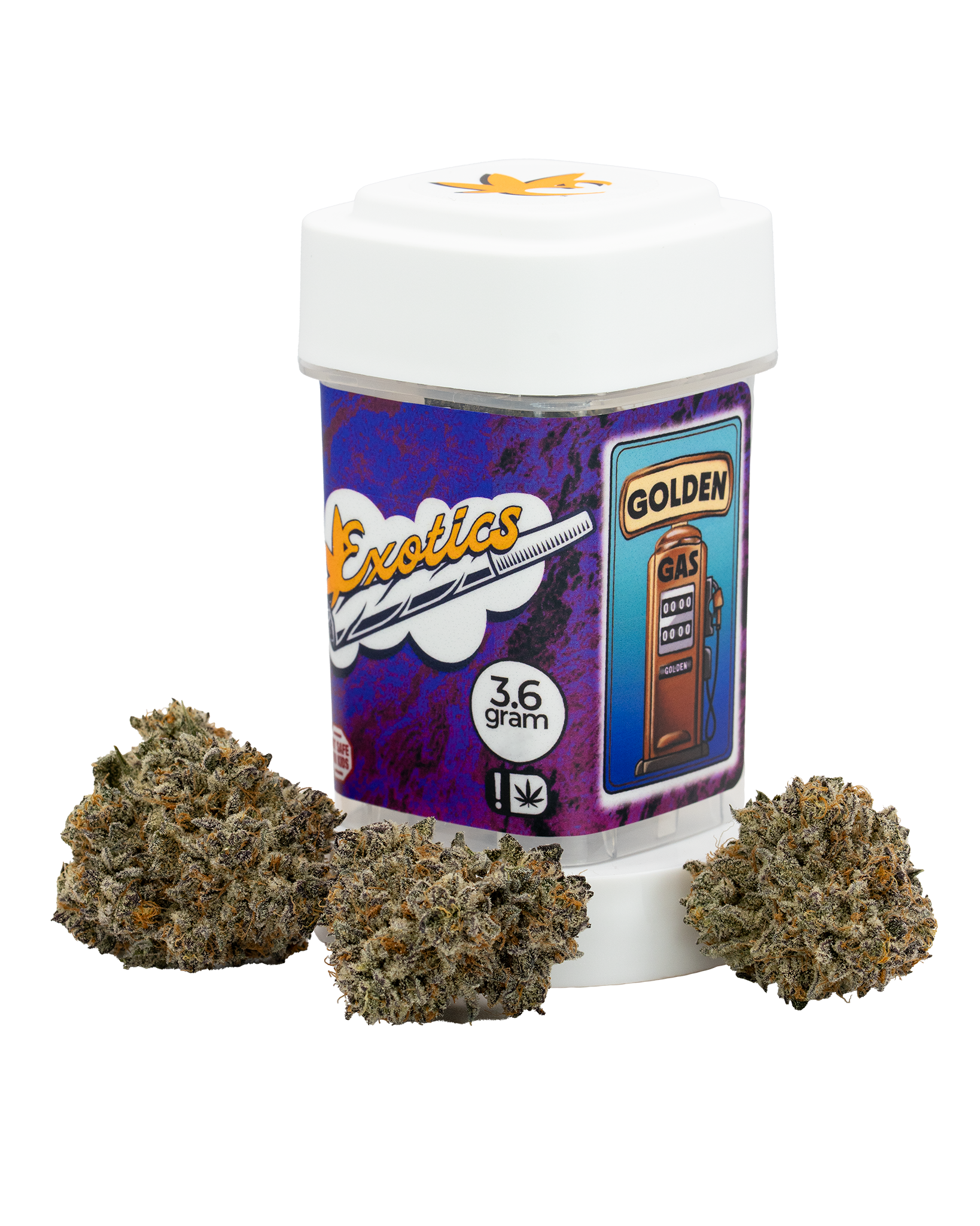 Exotics Golden Gas cannabis hybrid strain