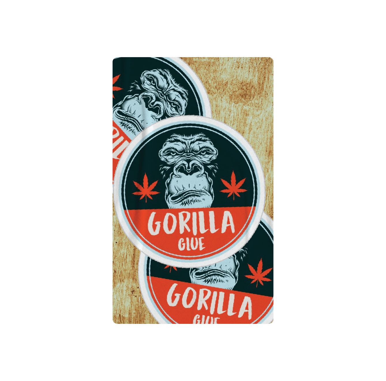 Exotics Gorilla Glue cannabis hybrid strain label artwork