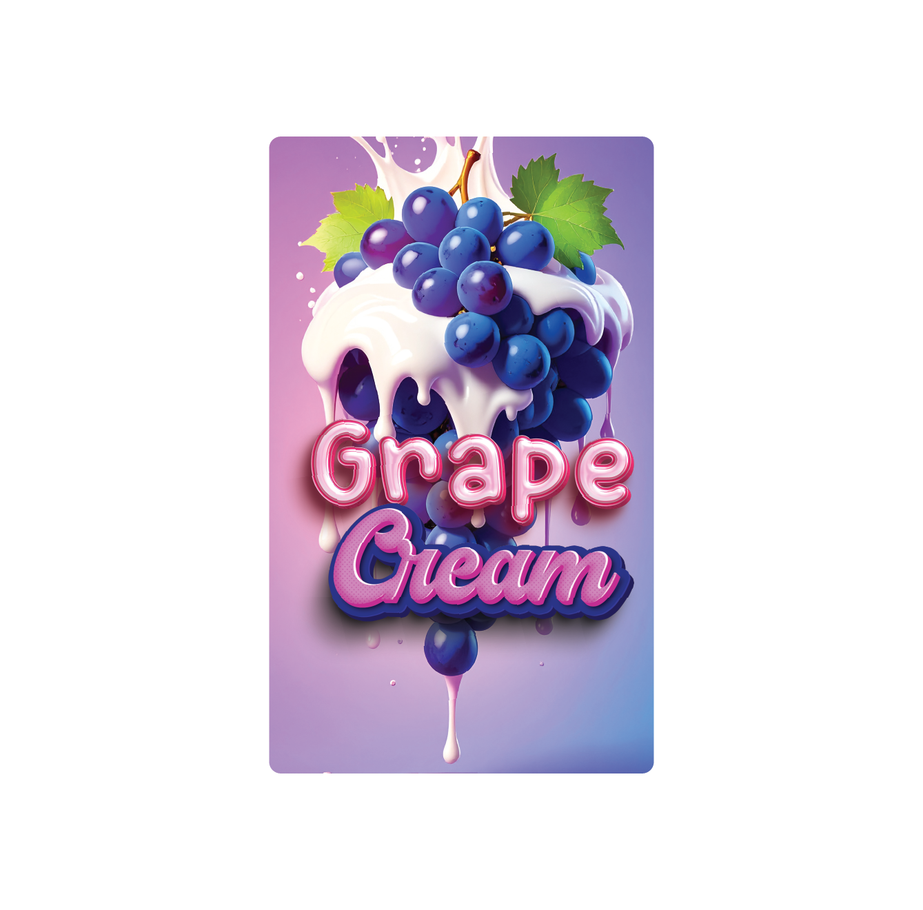 Exotics Grape Cream cannabis hybrid strain label artwork
