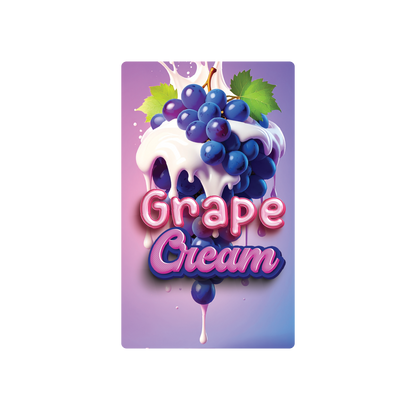 Exotics Grape Cream cannabis hybrid strain label artwork