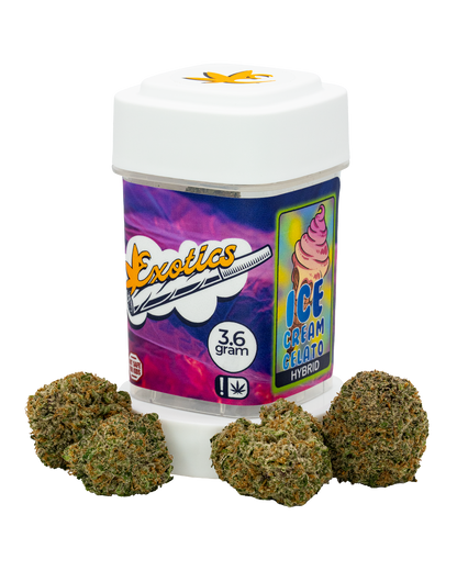 Exotics Ice Cream Gelato cannabis indica hybrid strain