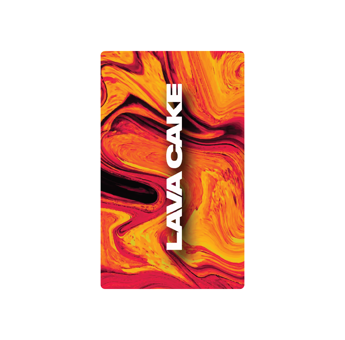 Exotics Lava Cake cannabis indica hybrid strain label artwork