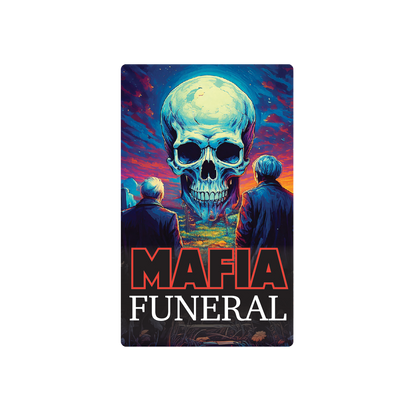 Exotics Mafia Funeral hybrid cannabis strain label artwork