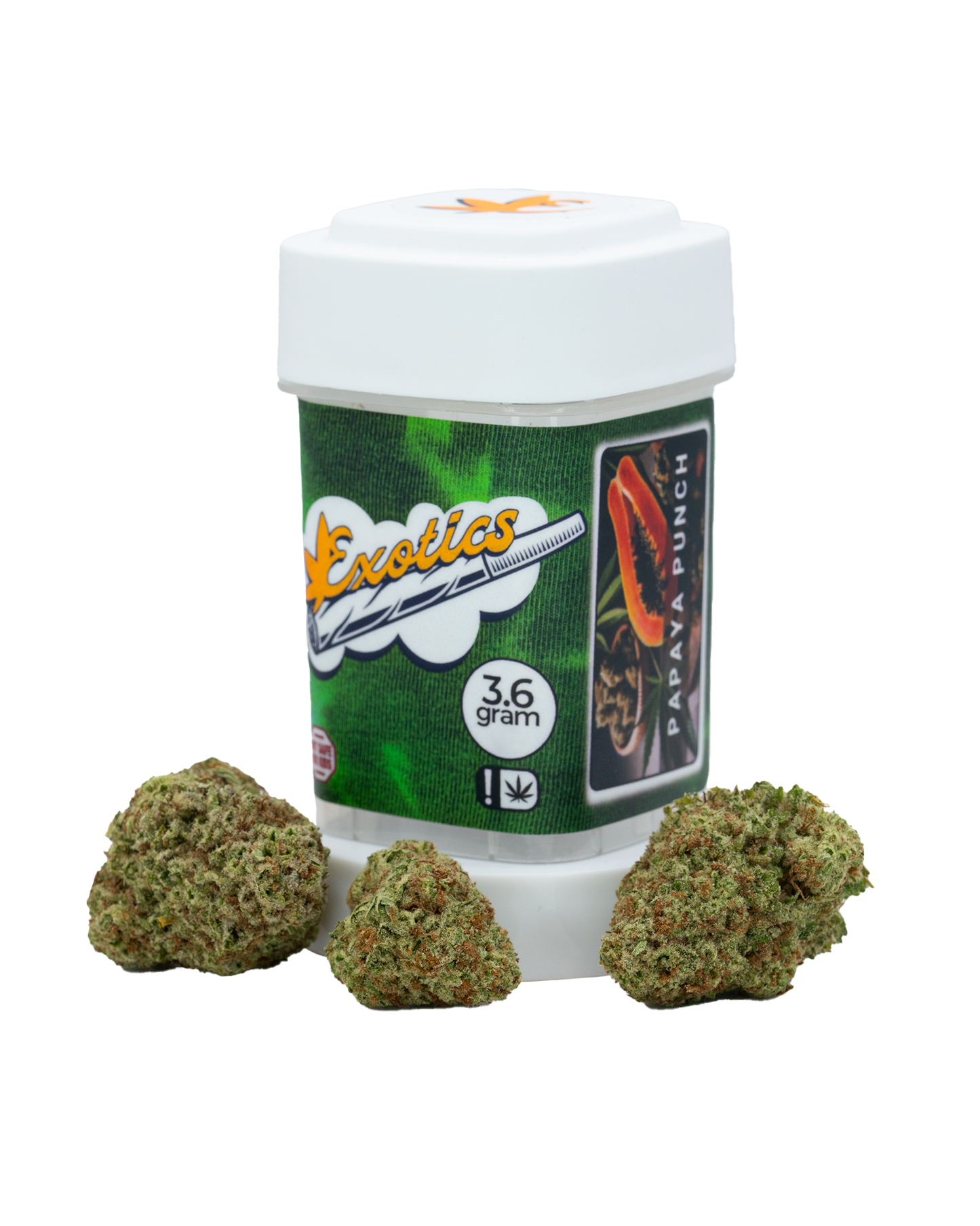 Exotics Papaya Punch cannabis indica hybrid strain