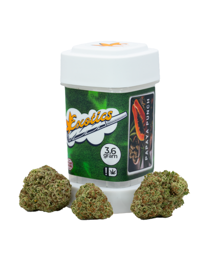 Exotics Papaya Punch cannabis indica hybrid strain