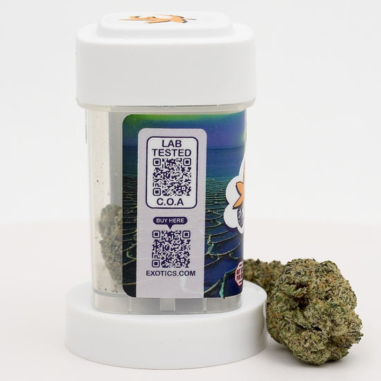 Exotics Cali Frost hybrid cannabis strain carousel video