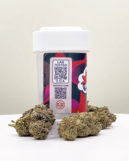 Exotics Red Runtz hybrid cannabis strain carousel video