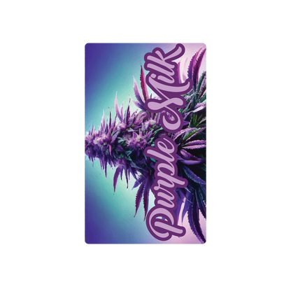 Exotics Purple Milk cannabis hybrid strain label artwork