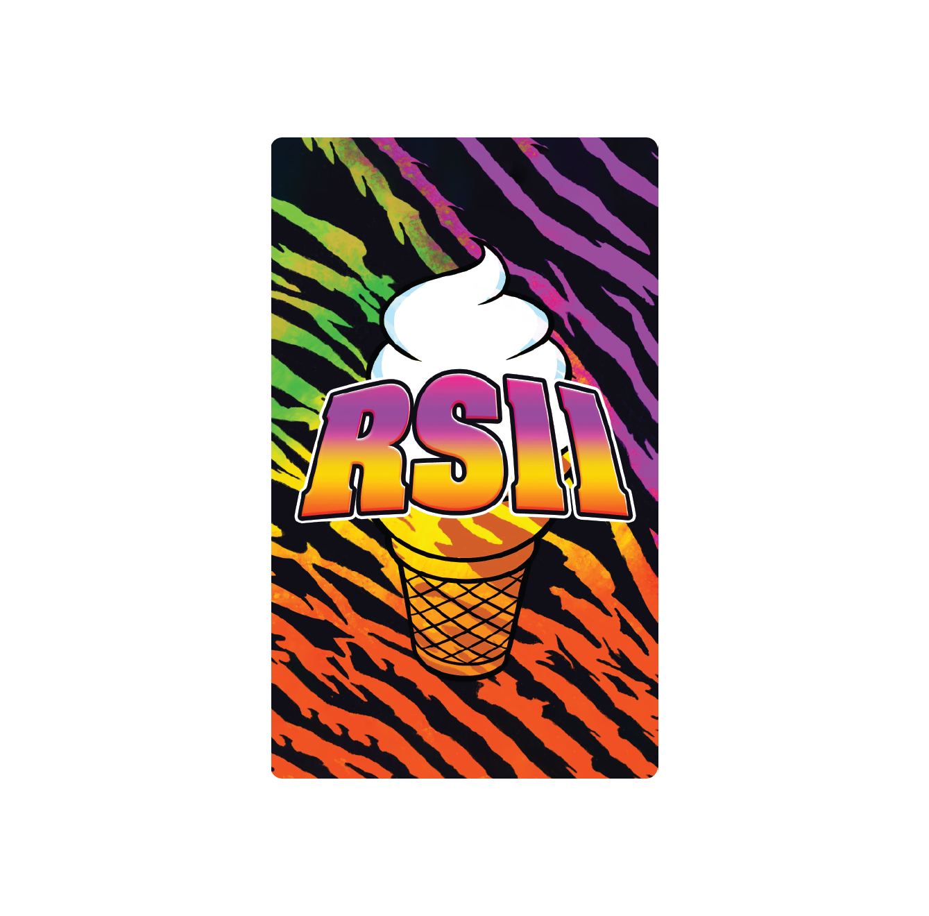 Exotics RS11 indica hybrid cannabis strain label artwork