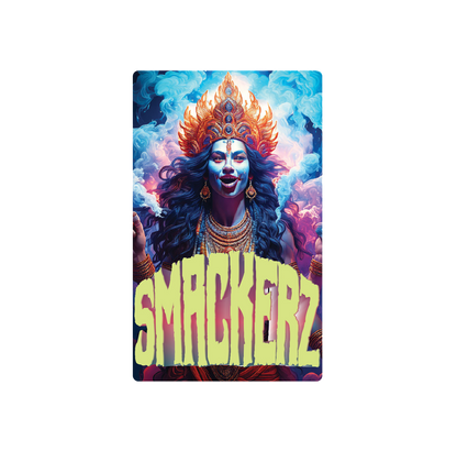 Exotics Smackerz cannabis indica hybrid strain label artwork