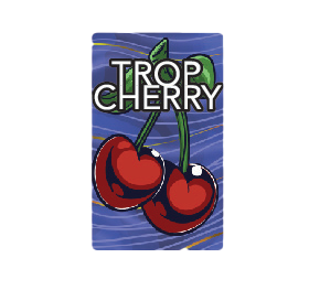 Exotics Trop Cherry cannabis hybrid strain label artwork